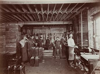 (IDEAL MANUFACTURING COMPANY--DETROIT) A series of 16 photographs depicting the production of plumbing fixtures and gas ranges, some by